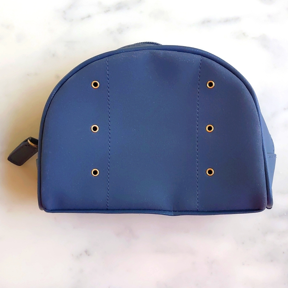 NWT. Estee Lauder Faux Suede Leather with Design and Lining Cosmetic Bag.